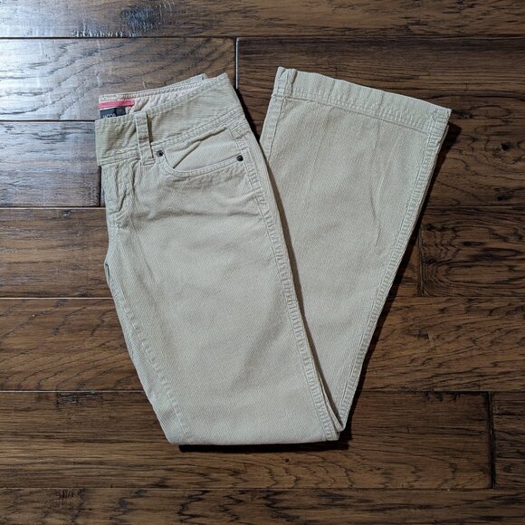 Jacob wide leg low rise Y2K cords pants tan size 1 - Picture 1 of 14